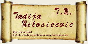 Tadija Milošičević vizit kartica